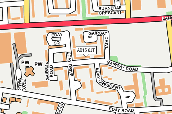 AB15 6JT map - OS OpenMap – Local (Ordnance Survey)