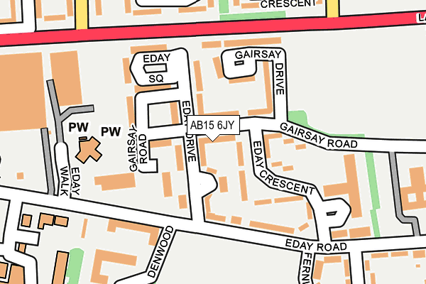 AB15 6JY map - OS OpenMap – Local (Ordnance Survey)