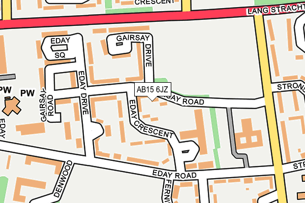 AB15 6JZ map - OS OpenMap – Local (Ordnance Survey)