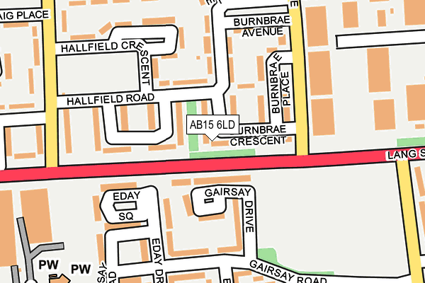 AB15 6LD map - OS OpenMap – Local (Ordnance Survey)