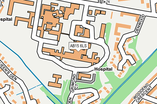AB15 6LS map - OS OpenMap – Local (Ordnance Survey)
