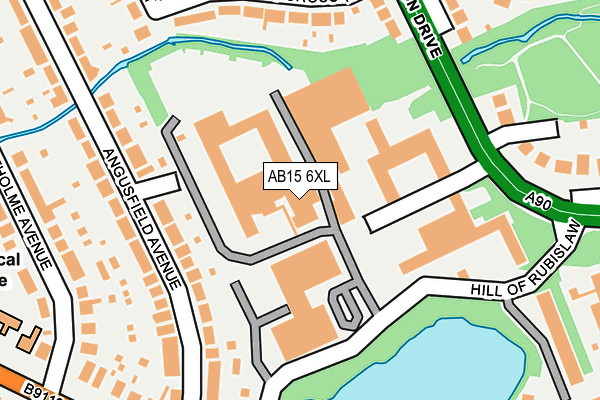 AB15 6XL map - OS OpenMap – Local (Ordnance Survey)