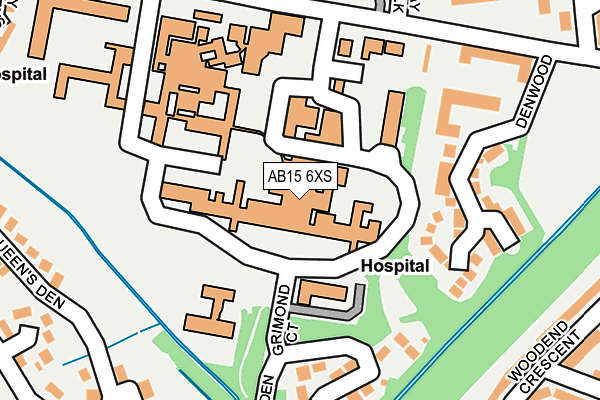 AB15 6XS map - OS OpenMap – Local (Ordnance Survey)