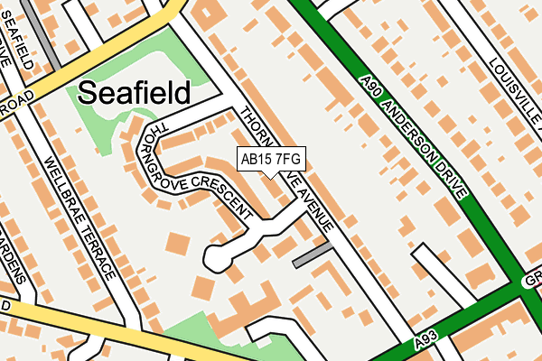 AB15 7FG map - OS OpenMap – Local (Ordnance Survey)