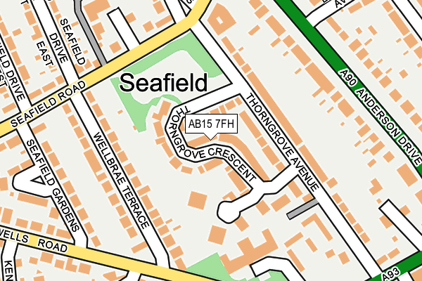 AB15 7FH map - OS OpenMap – Local (Ordnance Survey)