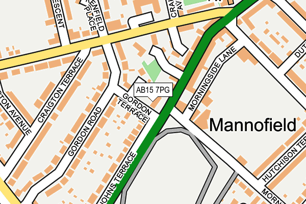 AB15 7PG map - OS OpenMap – Local (Ordnance Survey)