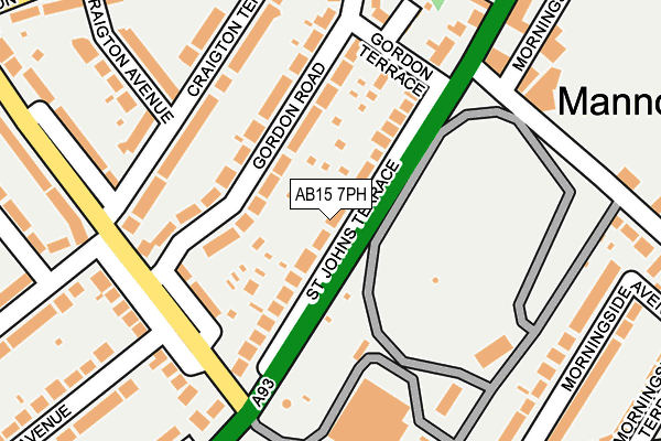 AB15 7PH map - OS OpenMap – Local (Ordnance Survey)