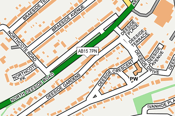 AB15 7PN map - OS OpenMap – Local (Ordnance Survey)