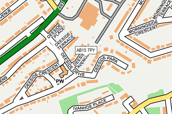 AB15 7PY map - OS OpenMap – Local (Ordnance Survey)