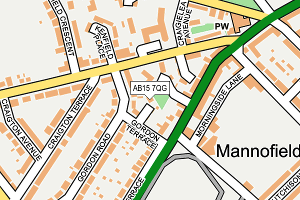 AB15 7QG map - OS OpenMap – Local (Ordnance Survey)