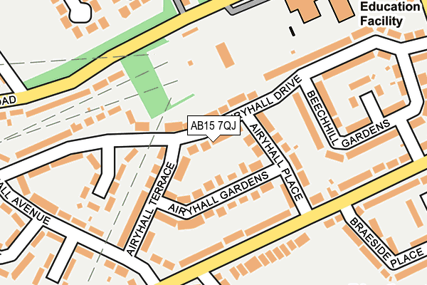 AB15 7QJ map - OS OpenMap – Local (Ordnance Survey)