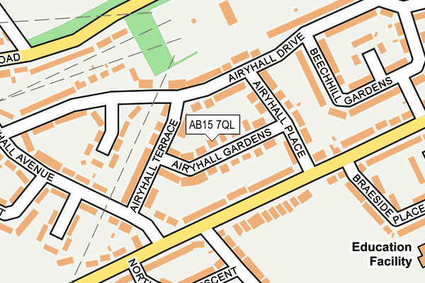AB15 7QL map - OS OpenMap – Local (Ordnance Survey)