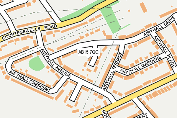 AB15 7QQ map - OS OpenMap – Local (Ordnance Survey)