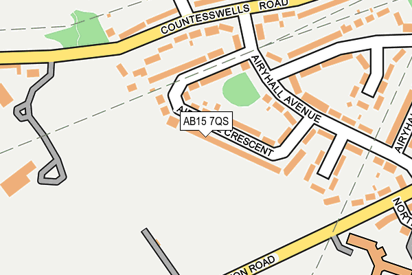 AB15 7QS map - OS OpenMap – Local (Ordnance Survey)
