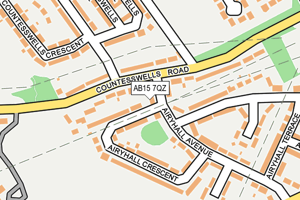 AB15 7QZ map - OS OpenMap – Local (Ordnance Survey)