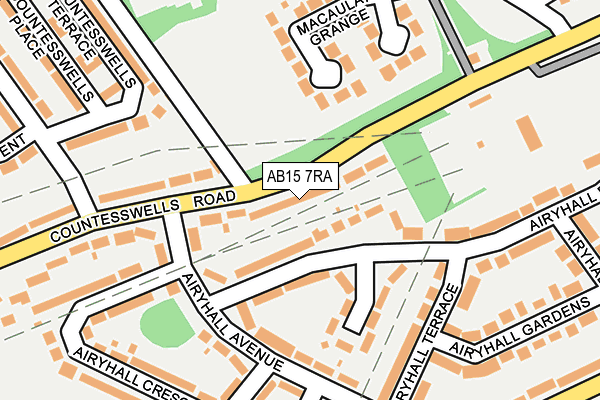 AB15 7RA map - OS OpenMap – Local (Ordnance Survey)