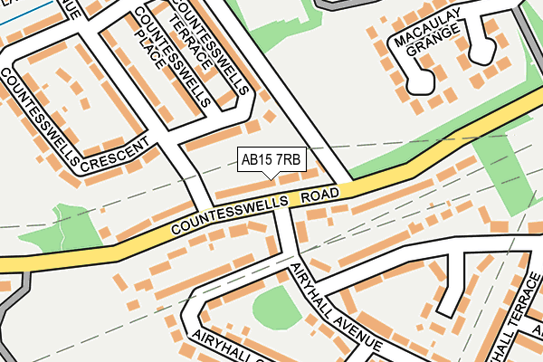 AB15 7RB map - OS OpenMap – Local (Ordnance Survey)