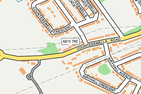 AB15 7RE map - OS OpenMap – Local (Ordnance Survey)