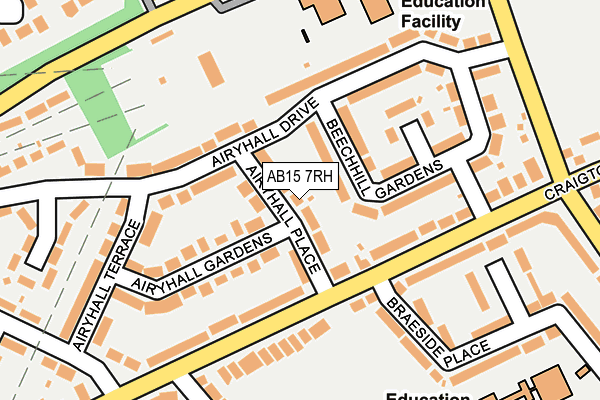AB15 7RH map - OS OpenMap – Local (Ordnance Survey)