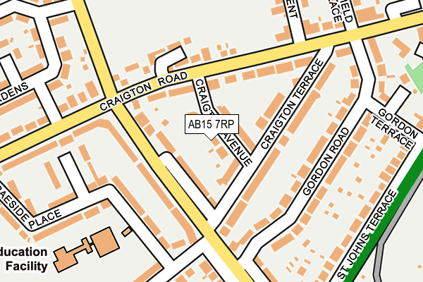 AB15 7RP map - OS OpenMap – Local (Ordnance Survey)