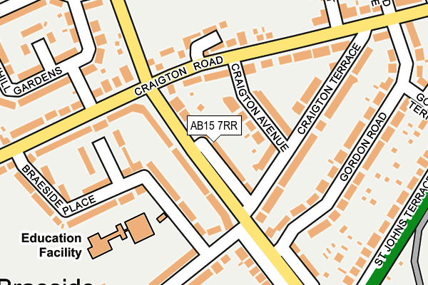 AB15 7RR map - OS OpenMap – Local (Ordnance Survey)