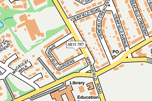 AB15 7RT map - OS OpenMap – Local (Ordnance Survey)