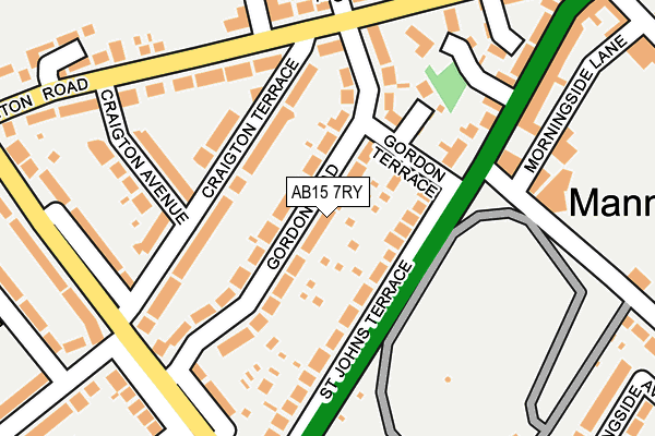 AB15 7RY map - OS OpenMap – Local (Ordnance Survey)