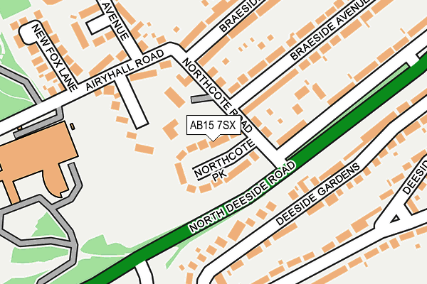 AB15 7SX map - OS OpenMap – Local (Ordnance Survey)