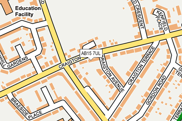 AB15 7UL map - OS OpenMap – Local (Ordnance Survey)