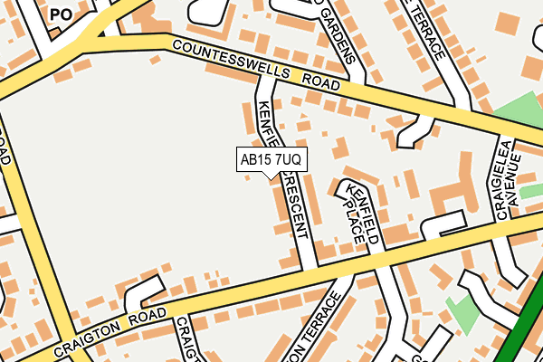 AB15 7UQ map - OS OpenMap – Local (Ordnance Survey)