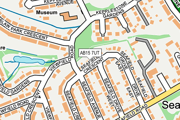 AB15 7UT map - OS OpenMap – Local (Ordnance Survey)