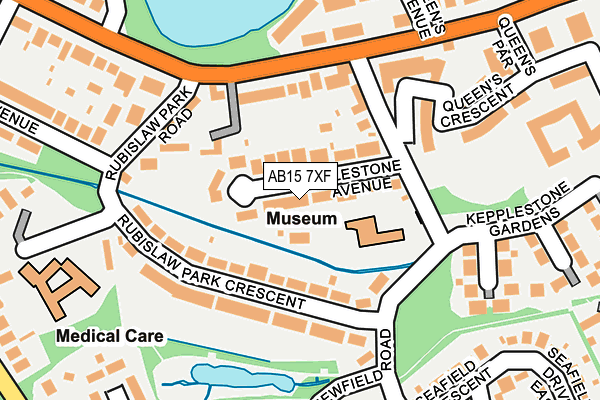 AB15 7XF map - OS OpenMap – Local (Ordnance Survey)