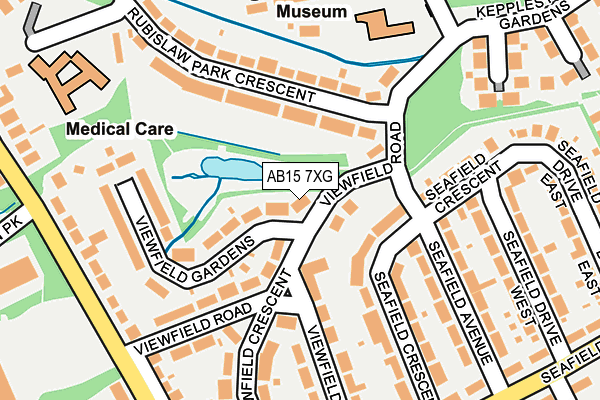 AB15 7XG map - OS OpenMap – Local (Ordnance Survey)