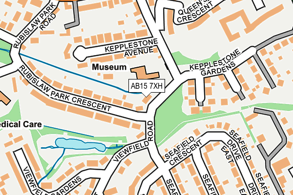 AB15 7XH map - OS OpenMap – Local (Ordnance Survey)