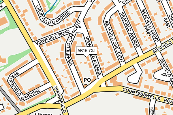 AB15 7XJ map - OS OpenMap – Local (Ordnance Survey)