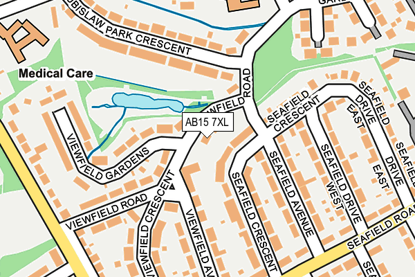 AB15 7XL map - OS OpenMap – Local (Ordnance Survey)