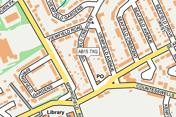 AB15 7XQ map - OS OpenMap – Local (Ordnance Survey)