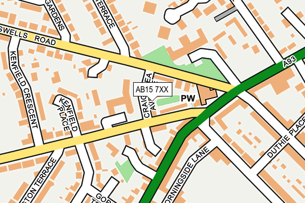 AB15 7XX map - OS OpenMap – Local (Ordnance Survey)
