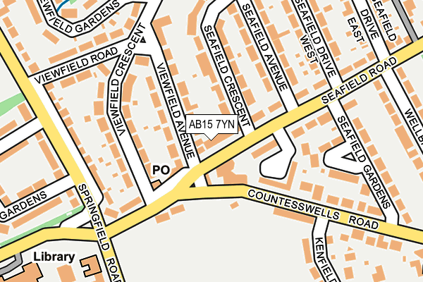 AB15 7YN map - OS OpenMap – Local (Ordnance Survey)