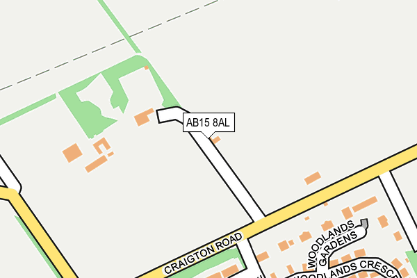 AB15 8AL map - OS OpenMap – Local (Ordnance Survey)