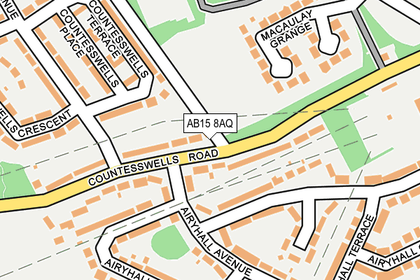 AB15 8AQ map - OS OpenMap – Local (Ordnance Survey)