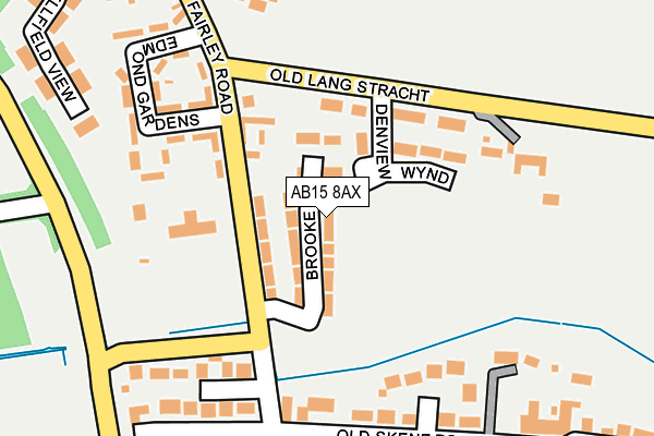 AB15 8AX map - OS OpenMap – Local (Ordnance Survey)
