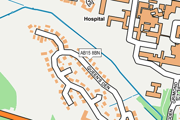AB15 8BN map - OS OpenMap – Local (Ordnance Survey)