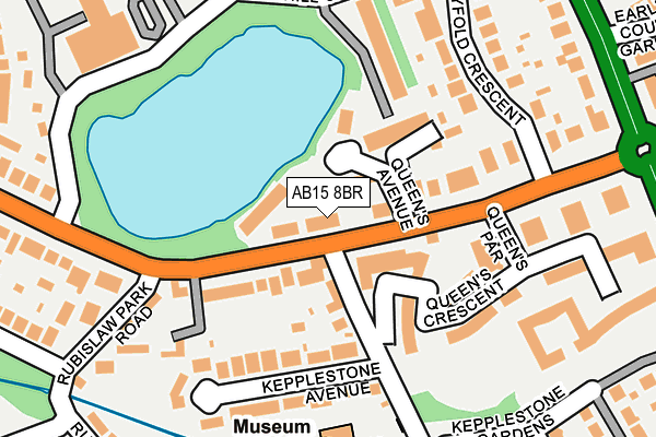 AB15 8BR map - OS OpenMap – Local (Ordnance Survey)