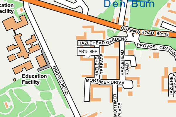 AB15 8EB map - OS OpenMap – Local (Ordnance Survey)