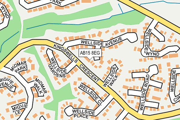 AB15 8EG map - OS OpenMap – Local (Ordnance Survey)