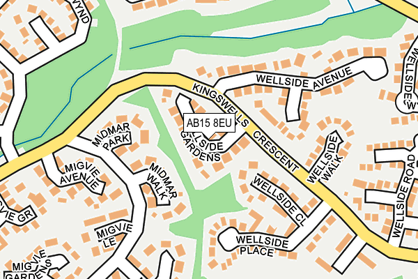 AB15 8EU map - OS OpenMap – Local (Ordnance Survey)