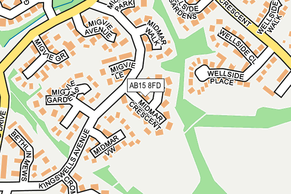 AB15 8FD map - OS OpenMap – Local (Ordnance Survey)