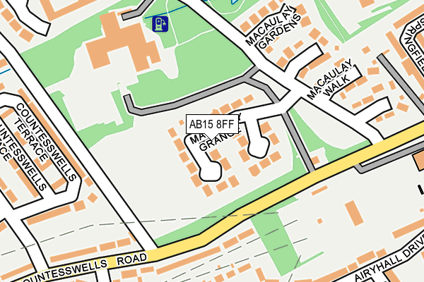 AB15 8FF map - OS OpenMap – Local (Ordnance Survey)