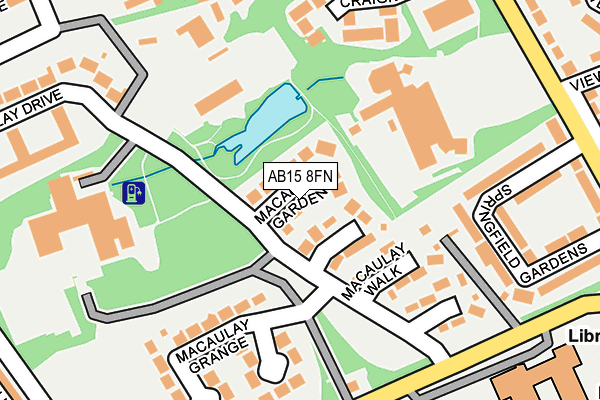 AB15 8FN map - OS OpenMap – Local (Ordnance Survey)